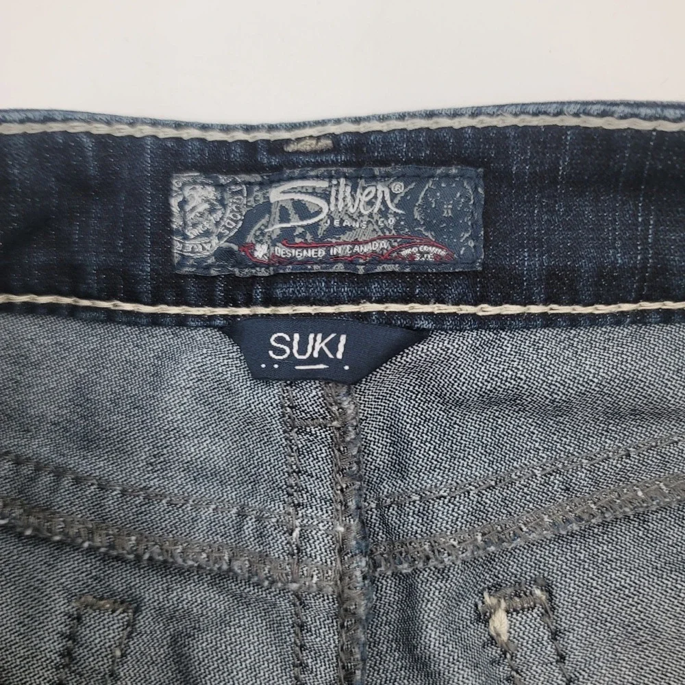 Silver Jeans Co Suki High Slim Bootcut Jeans Dark Wash Indigo W30 L35